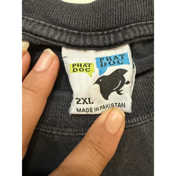 Vintage NWA Straight Outta Compton T-Shirt Phat Dog 2XL Black Airbrush Back Y2K - Picture 3 of 7